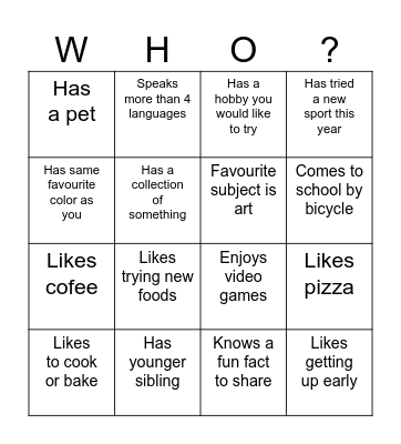 BINGO: FIND Bingo Card