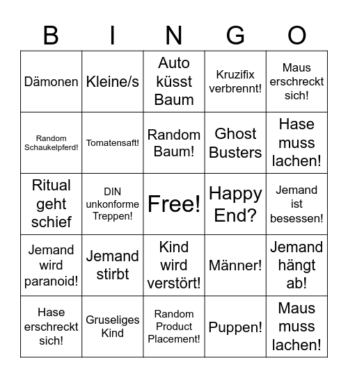 Heimtückisch 1 Bingo Card