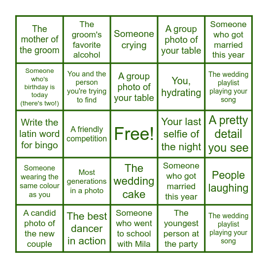 Bingo Card