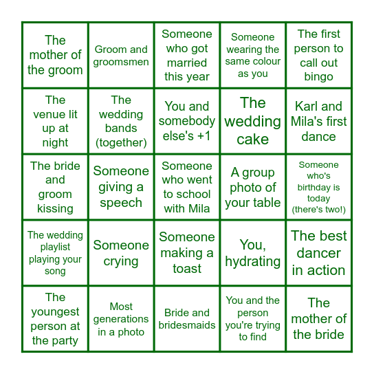 Bingo Card