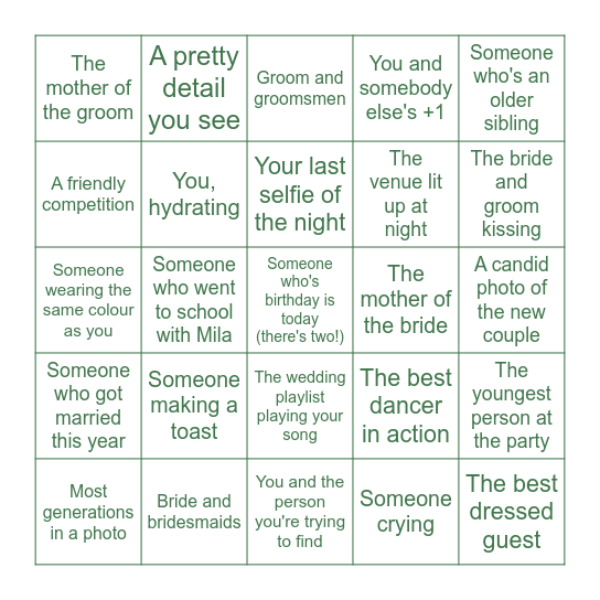 Bingo Card