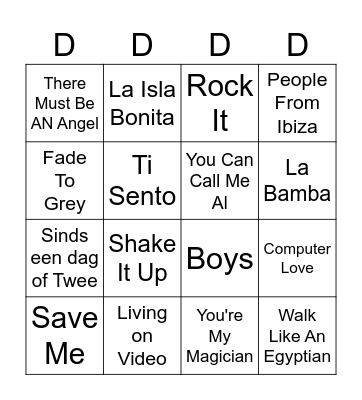 Sven & Friends Sinlge's Bingo Card