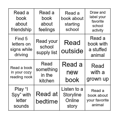 AUGUST — Back to School Bingo Card