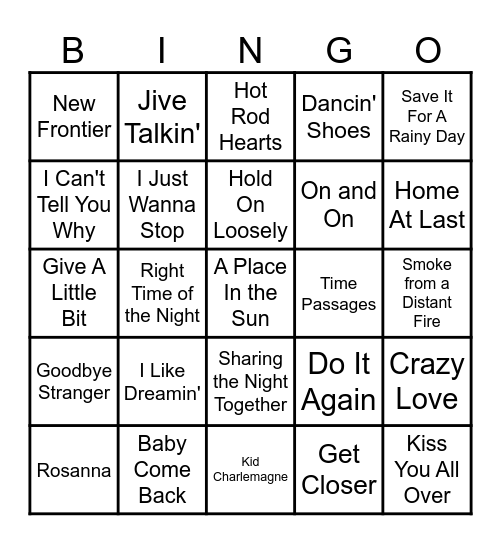 Yacht Rock 2: A Bigger Boat Bingo Card