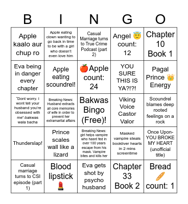 Once Upon My Bingo Heart! Bingo Card