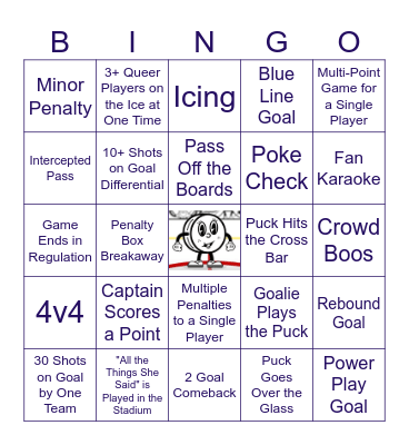PWHL Bingo! Bingo Card