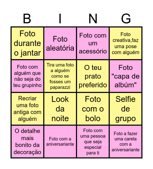 Lena's 19 birthday❤️ Bingo Card