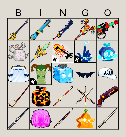 BLOX FRUITS BINGO Card