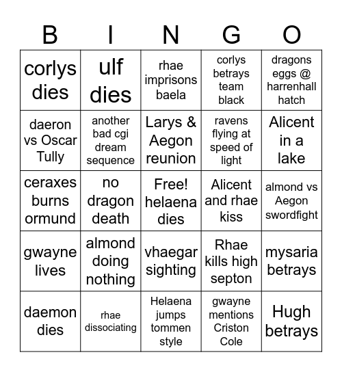 hold  Bingo Card