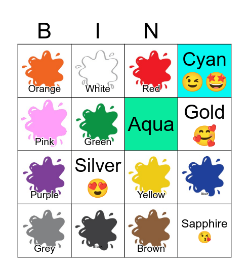 COLOURS ☺️ Bingo Card