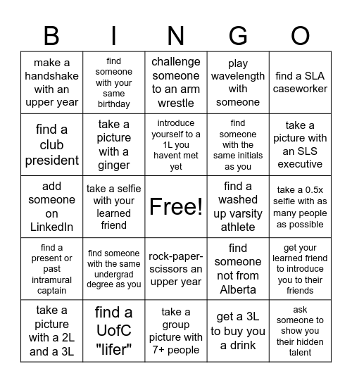 LEARNED FRIEND Bingo Card