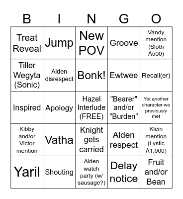 Ch 312 Bingo Card
