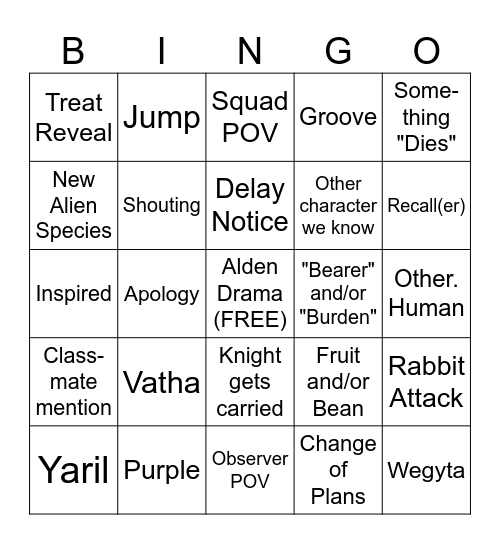 Ch 311 Bingo Card