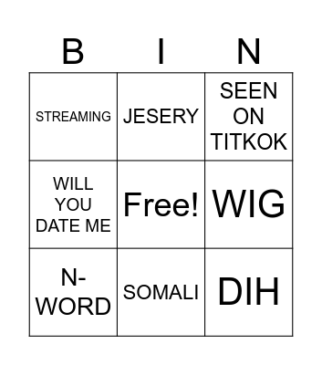 ZEKE BINGOOO Bingo Card