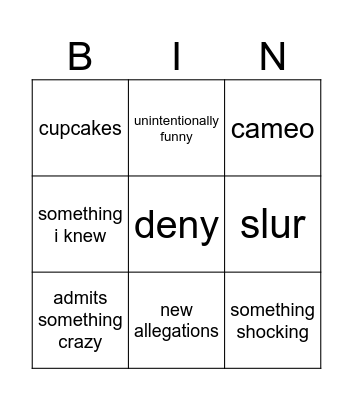 edp Bingo Card