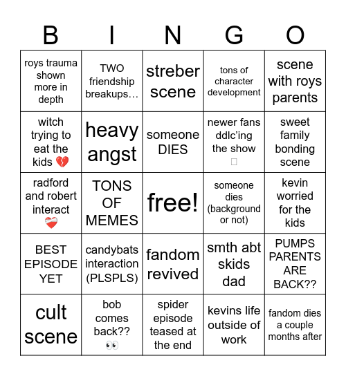 SPOOKY MONTH 7 Bingo Card