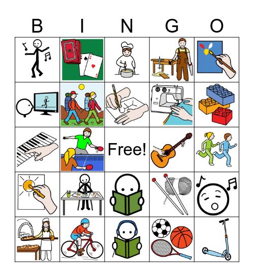 Bingo Áhugamál Bingo Card