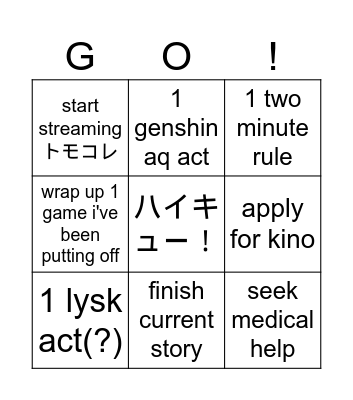 Bingo Card