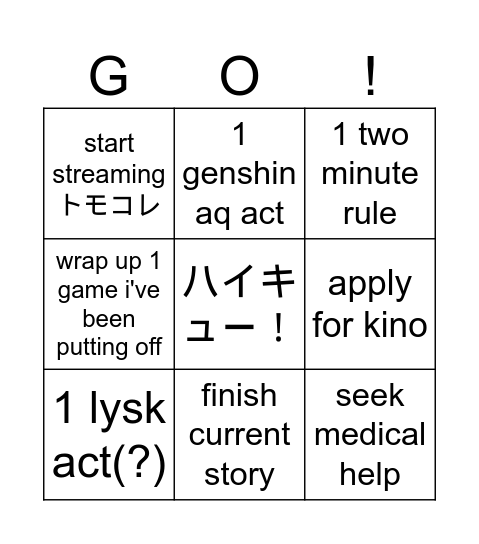 Bingo Card