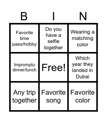 We love Raj & Nisha Bingo Card