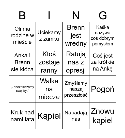 Książkowe bingo Card