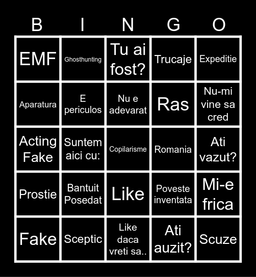 Gunso Bingo Card