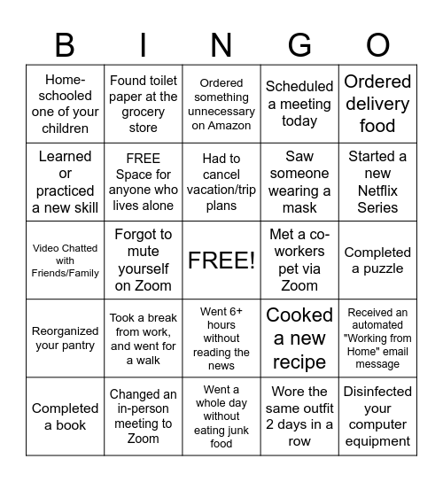 Fun At Work Day Bingo!! Bingo Card