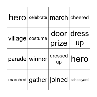 Independence Day Bingo Card