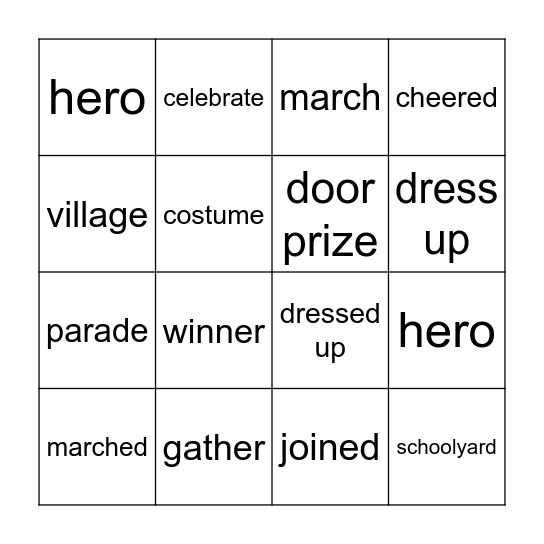 Independence Day Bingo Card