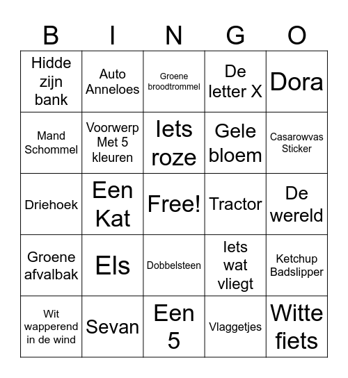Brusjes Bingokaart Bingo Card