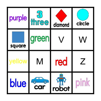 Vocabulary Bingo Card