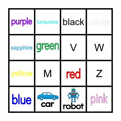 Vocabulary Bingo Card