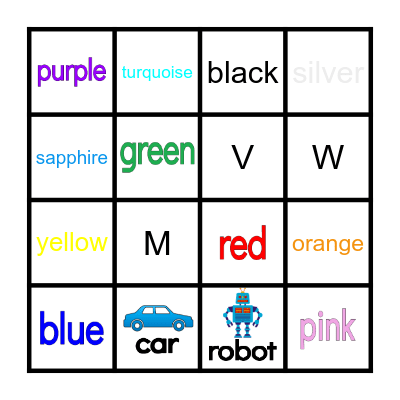 Vocabulary Bingo Card