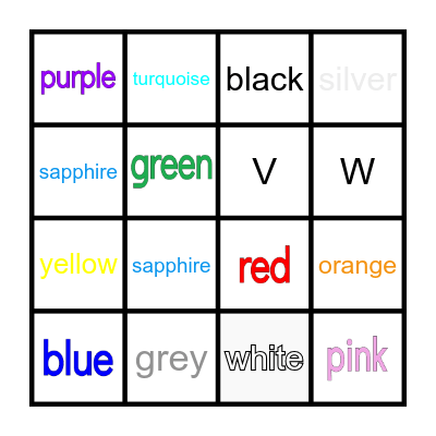 Vocabulary Bingo Card