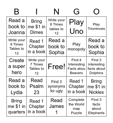 Summer Bingo 5 Bingo Card