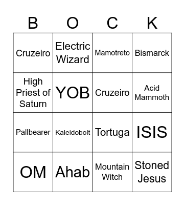 SONIC BLAST 27 Bingo Card