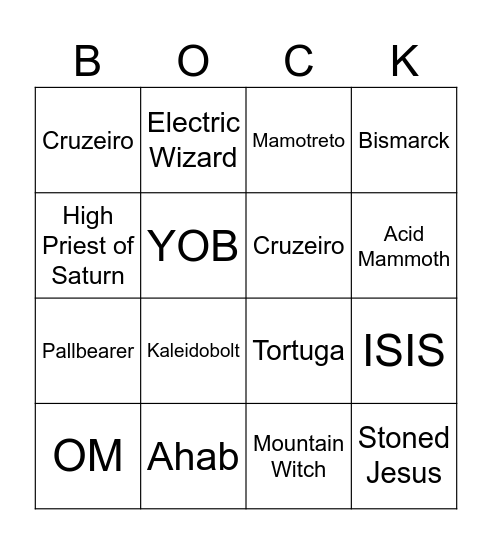SONIC BLAST 27 Bingo Card
