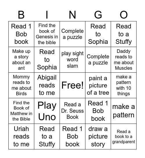 Summer Bingo 6 Bingo Card
