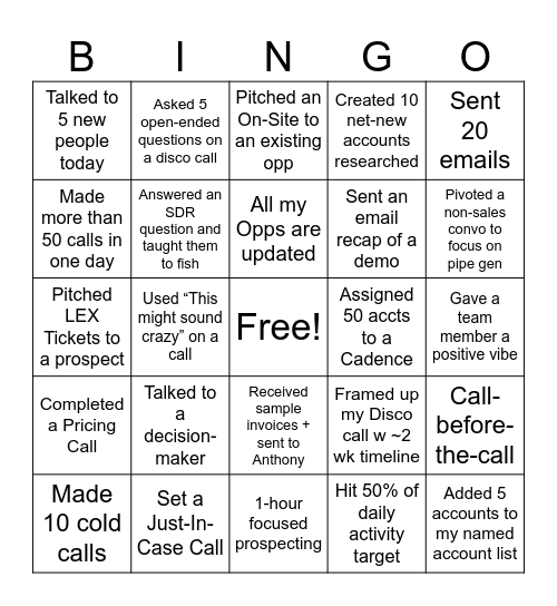 parry-dise bingo 1st=$40 2nd=$20 3rd=$10 Bingo Card