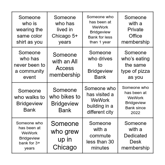 BVBingo Card
