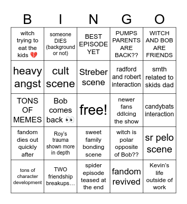 SPOOKY MONTH 7 Bingo Card