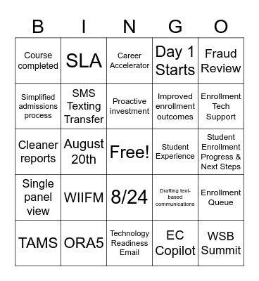 Change Slides 8.10 Bingo Card