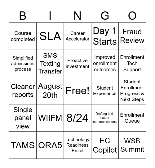 Change Slides 8.10 Bingo Card