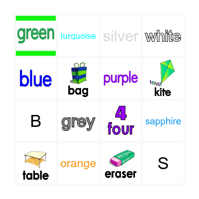 Vocabulary Bingo Card