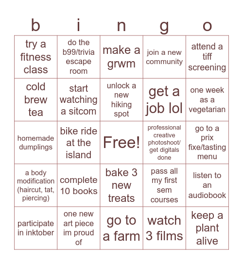 finish 2026 a happier you Bingo Card