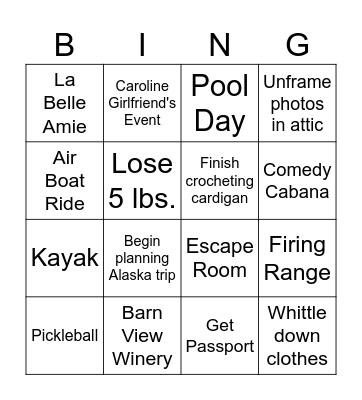 Heather's 2026 Bingo Card