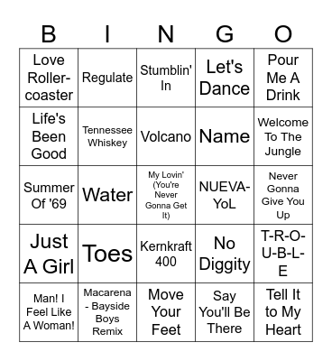 Game 2: Good Times & Bad Decisions Bingo Card