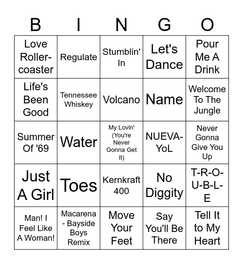 Game 2: Good Times & Bad Decisions Bingo Card