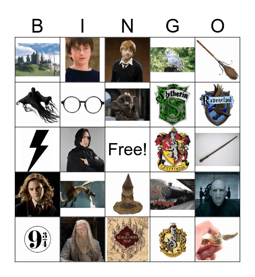 Harry Potter Bingo Card