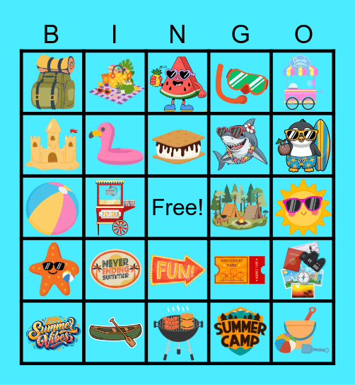 Summer Fun Bingo Card